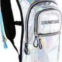 Sojourner Hydration Pack, Hydration Backpack - Water Backpack with 2l Hydration Bladder, Festival Essential - Rave Hydration Pack Hydropack Hydro for Hiking, Running, Biking, Festival Gear (Holographic - Silver)