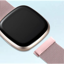STAINLESS STEEL MESH BAND FOR USE WITH FITBIT VERSA ROSE GOLD - New
