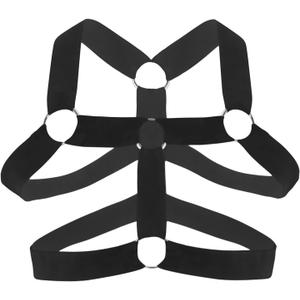 Mens Harness Belt Nylon Elastic Body Shoulder Strap Sexy Halter Club Wear Cosplay Costume