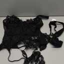 Avidlove Lingerie for Women Lace Corset and Panty Outfits Garter Lingerie Sets S-XXL (Medium, Black)