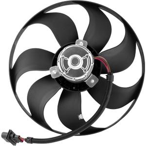 Engine Radiator Cooling Fan Assembly for Audi TT 2000-2004, TT Quattro 2000-2002 & for Volkswagen Clasico 2011-2014, Golf 1999-2004, Jetta 1999-2005, Left Side, Replace# 6X0959455F