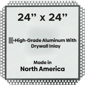 Best 24 x 24 Flush Access Panel for Drywall High-Grade Aluminum Frame with 5/8 Drywall Inlay, Mud-in Flange, Welded Frame, Removable Hatch & Touch Latches for Non-Rated Walls, BA-IVHDF
