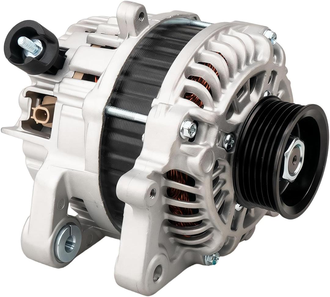 11537N Alternator Compatible with Honda Civic 2012-2015, Acura ILX 2014, Honda HR-V 2016-2018, Automotive Replacement Alternators 6-Groove Pulley Replace# 11537N,11537,31100R1AA01,A005TJ0191