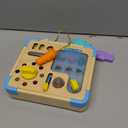 lalalark Electronic Busy Board – Montessori Learning Toddler Toy, 15 Lights & 9 Sounds, 5 Switches & Plugs, Sensory, Fidget, Travel Activities, Early Development, Christmas Baby Gifts Toys Age 18M+