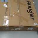 Huuger Narrow Night Stand Set of 2, End Table with Charging Station, USB-C Port, Rattan Side Table with Cabinet and Open Shelf, Synthetic Rattan, for Small Spaces, Bedroom, Walnut