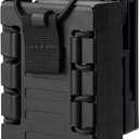 TACNEX Compact Radio Holster Polymer Walkie-Talkie Case w/Duty Belt Clip Two Ways Radio Pouch Interphone Carrier Tactical Sheath Carry Bag for Police Law Enforcement Security Firefighter Rescue
