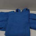 Ezbelle Women's Long Sleeve Sweater Dresses 2 Piece Outfits Sets Ribbed Knit Crop Tops and Tank Bodycon Midi Dress (X-Large, Lake Blue)