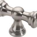 Alzassbg 10 Pack Brushed Satin Nickel Cabinet Knobs, 2.1 Inch(55mm) Cabinet Kitchen Hardware Knob for Cupboard and Drawer AL6085SN (Single Hole Knob)