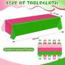 3 Pack Pink and Green Disposable Plastic Tablecloth Hole in One Plastic Table Runner Rectangle Table Covers for Golf Clubs First Birthday Girls Baby Shower Party Decorations 51" x 108"