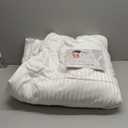 Bedsure Duvet Insert King Size - Lightweight Comforter, Quilted Cooling Duvet Insert, Down Alternative Summer Comforter with 8 Tabs, Ultra Soft, Striped, Machine Washable, King, 90x102 inches (White)