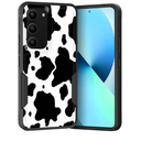 for Galaxy S23 Case, Dual Layer Hybrid Heavy Duty Rugged Shockproof Hard PC +Soft Silicone Protective Case for Samsung Galaxy S23 5G 6.1'',Cow Print