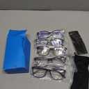 5 Pack Blue Light Blocking Reading Glasses for Men with Spring Hinge Fashion Large Wide Computer Readers for Men 3.5
