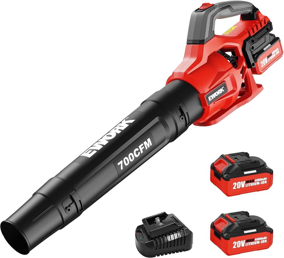 700 CFM Cordless Electric Leaf Blower with Battery and Fast Charger
