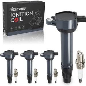 Ignition Coil Packs UF557 & Double Iridium Spark Plugs Compatible with Jeep Patriot Compass Dodge Avenger Caliber Journey Chrysler 200 Sebring 1.8L, 2.0L, 2.4L Replaces C1587, 5C1644