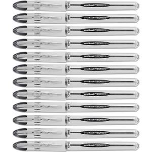 Uni-Ball Vision Elite Stick Roller Ball Pens .08mm, Black Ink, 12 Pens