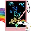 TEKFUN LCD Writing Tablet for Kids, 10-inch Coloring Drawing Pad, Mess Free Doodle Board, Christmas Gifts for Girls and Toddlers, Toys for 3 4 5 6 7 8 Year Old Boys (Pink)