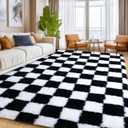 6x9ft Area Rug for Living Room, High Pile Fluffy Rugs Upgrade Non-Slip