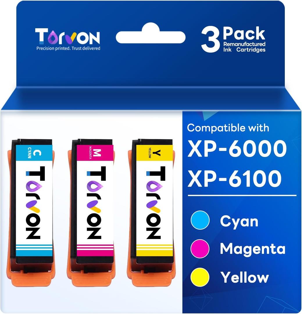 Remanufactured Ink Cartridges Replacement for Epson 302 XL 302XL T302XL Ink Cartridges Multipack for Epson Expression Premium XP-6100 XP6100 XP6000 XP-6000 (C/M/Y 3 Pack)