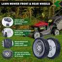 CheeMuii 9" HRX217 Lawn Mower Rear Wheels Kit 2 Pcs Back Wheels Replace for 42710-VH7-010ZA, 42710-VH7-010ZB, 42710-VH7-000ZA 9 Inch Wheel with Gear Fit for Honda HRX217 Lawnmowers