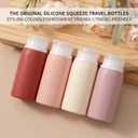 Muslish 21 Pack Travel Bottles for Toiletries, Leak-Proof TSA Compliant Silicone Travel Size Containers for Shampoo and Conditioner, BPA Free with Toiletry Bag (Cream)