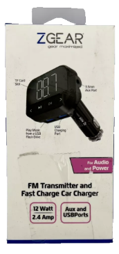 ZGear FM Transmitter and Fast Charging Car Charger 12 watt 2.4 ...
