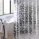 EVA Clear Shower Curtain Liner, 3D Water Cube 5G Shower Liners with 12 Rustproof Metal Grommets and Weighted Magnets, Waterproof Duty for Bathroom 72 x 72
