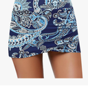 Women's High Waist Tulip Hem Shirring Swim Skirt Swimsuit Bikini Bottom Size Medium