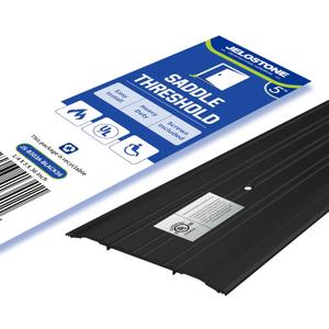 5''W x 1/4''H x 36''L - Commercial Aluminum Door Threshold(Matte Black Anodized)- Door Saddle- ADA accessible Barrier Free- Fire Rated- Door Thresholds for Exterior Doors, B303A