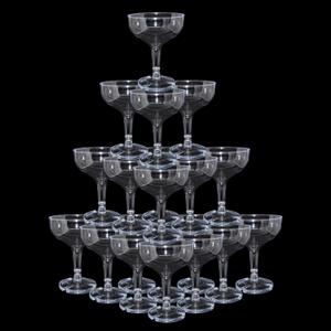 30 Pcs 5oz Plastic Champagne Coupe Glasses