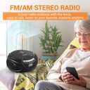 Gelielim Portable CD Players for Home, CD Boombox with AM/FM Stereo Radio, Bluetooth, USB, SD Card, MMC Drive, Aux-in, Headphone Jack,LCD Display, Boom Box CD Player AC/Battery Operated Black