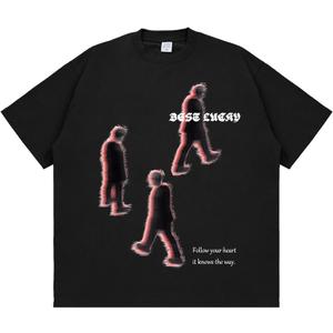 Y2k Graphic Tees Men Streetwear Vintage Oversized Tshirts Unisex Summer Casual Tops (Black, Medium)