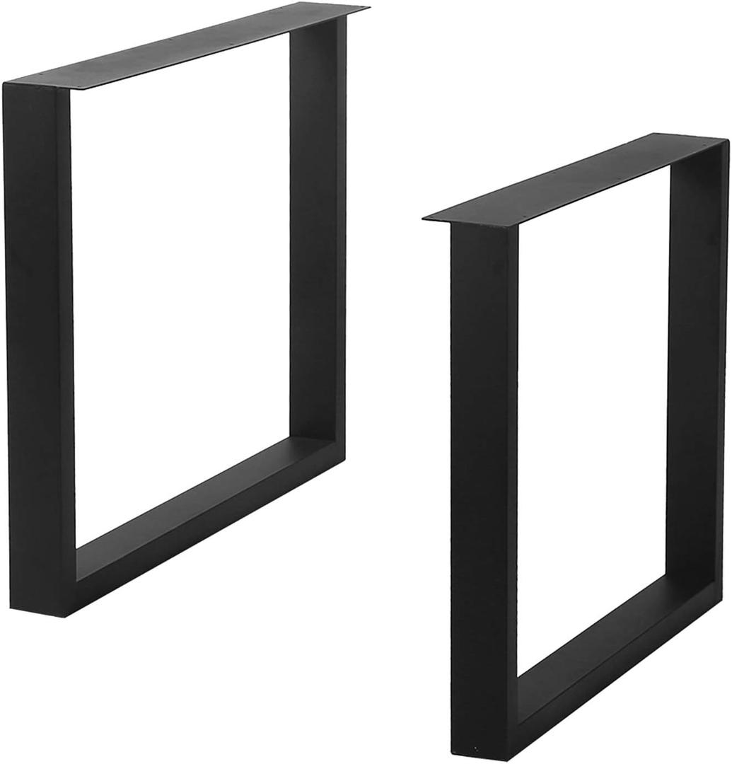 MBQQ Furniture Legs 28Height 35Wide Rustic Decory Square Tube Table Legs,Heavy Duty Metal Desk Legs,Dining Table Legs,Industrial Modern, DIY Iron Bench Legs