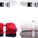 ALLFULL 4PCS Bed Sheet Organizer Bands, Bed Sheet Straps Organizer and Storage Keepers, Elastic Adjustable Straps for Bedding, Sheets Organizer for Closet, Sheet Keeper Bedding Band (6.6FT)