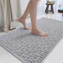 Bath Mat Super Soft Absorbent Bathroom Rugs 24"x36",Gery
