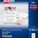 Avery Printable Postcards, 4.25" x 5.5", Matte White, Laser & Inkjet Compatible, 120 Blank Cards Total, Great for Product Branding, Marketing, and More (3380)