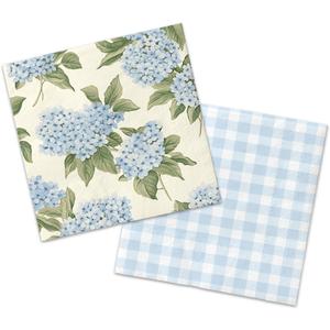 40Pcs Floral Napkins-Blue White Party Supplies Vintage Flower Paper Napkins Tea Party Decorations for Birthday,Baby Shower