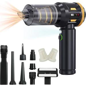 Handheld Car Vacuum Cleaner 17000Pa High Power, 3-In-1 Mini Car Vacuum Portable Cordless, 6000Mah Battery, 3-Speed Brushless Motor Powerful Handheld Vacuum Cordless with Led Light 3 for Home, Pet Hair