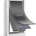 Baboni 3-Flaps Pet Door for Interior and Exterior Doors, Steel Frame and Telescoping Tunnel, Strong and Durable Dog Door (Pets Up to 100 Lb) -Large