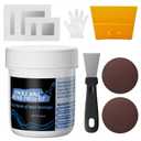 Oriflame Drywall Repair Kit: 8.5 Ounce Spackle Wall Repair with Patch/Scraper/Sandpaper/Gloves - White Wall Putty for Nail Holes/Cracks/Dents/Stains/Peeled Wall 