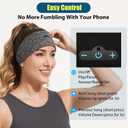 BORAYDA 2-Pack Bluetooth Headband, Bluetooth 5.4 Sleeping Headphones,18 Hours Play Time,HD Stereo, Built-in Microphone, Workout, Running, Sports, Men/Women Giftv