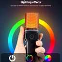 Wireless Microphone with ANC Noise Cancellation, RGB Lighting, Gooseneck Tripod, Dual Mode Wireless/USB-Cfor Live Streaming, Recording, Computers & Phones