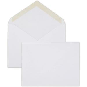 Mead A2 Invitation Envelopes, 4-3/8" x 5-3/4", Gummed Closure, White Woven Premium 24-lb Paper Mailing Envelopes, 100 Count (CO198)