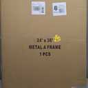 Heavy Duty Slide-in Folding A Frame Sign Sidewalk Sign 24x 36 Inch Steel Metal Double-Side Pavement sign Corrugated Plastic Poster (24x36 inch(Corrugated Plastic Sheets insert))