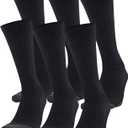 Under Armour Adult Performance Tech Crew Socks (3 and 6 Pack) (Large, Black (6-pairs))