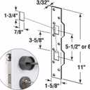 Primst 2 Pack Anti-Kick Door Strike Plate, Heavy-Duty Stainless Steel Security Reinforcement for Deadbolts & Latches - Fits 5-1/2" to 6" Hole Centers for Home Interior & Exterior Doors(Black)