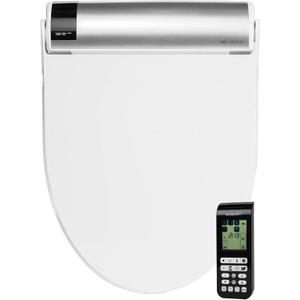 Bio Bidet BB2000 Electric Bidet Toilet Seat, Warm Water with Air Dryer, Heated Seat with Sensor and Slow Close Lid, Night Light, Modern Black Remote Control, Elongated