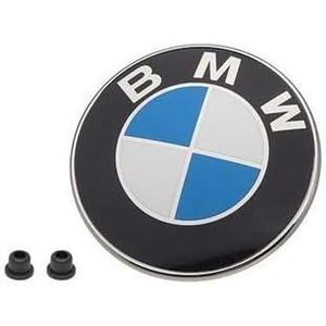 BMW Hood Emblem Logo Badge Roundel 82mm Genuine OE 51148132375 + Grommets 51141807495