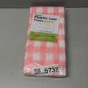 Pureegg Plastic Table Cloth Disposable 8 Pack, 54 x 108 Inch Table Cloths, Party, Picnic, Decorative Gingham Tablecloths, Rectangle, Pink and White Checkered Cover, Leakproof & Sturdy, Pink Plaid