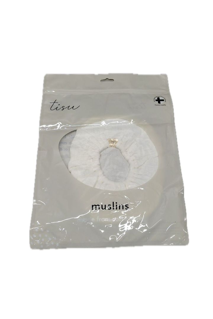 Tisu Muslins Baby Muslin Cloths, Soft White Cotton Muslin Squares for Newborns, Burping, Feeding and Everyday Baby Care