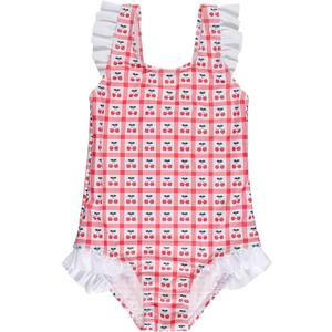 LIZENS One Piece Swimsuit for Girls Swimwear with Ruffled Children Bathing Suit,7-8 Y
